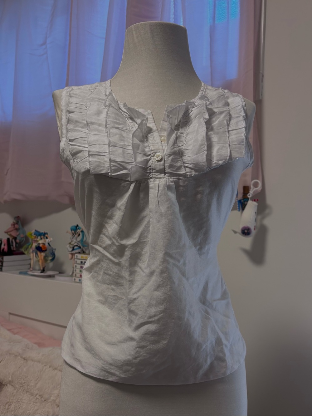 white h&m back tie blouse ♱
